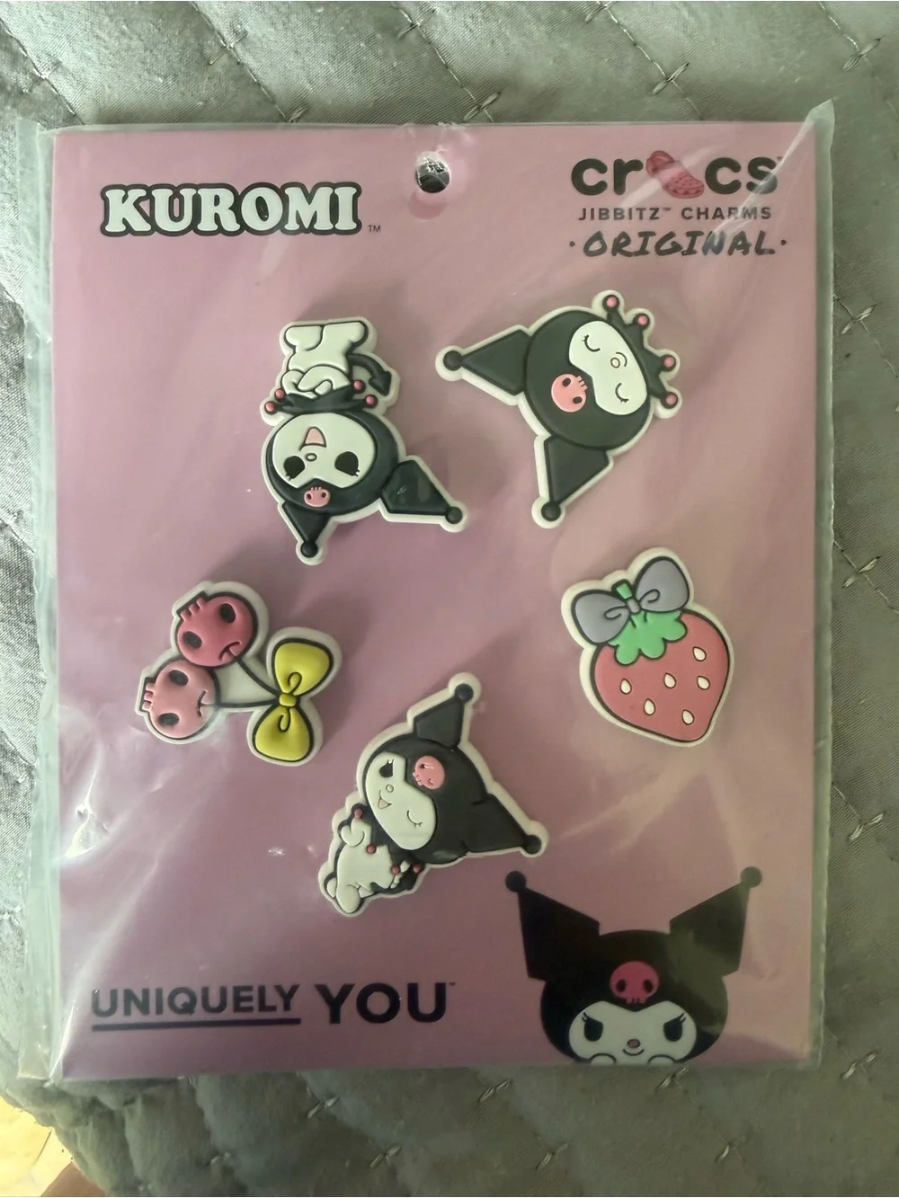CROCS Kuromi Jibbitz Charm Pack - Pink with Black Accents